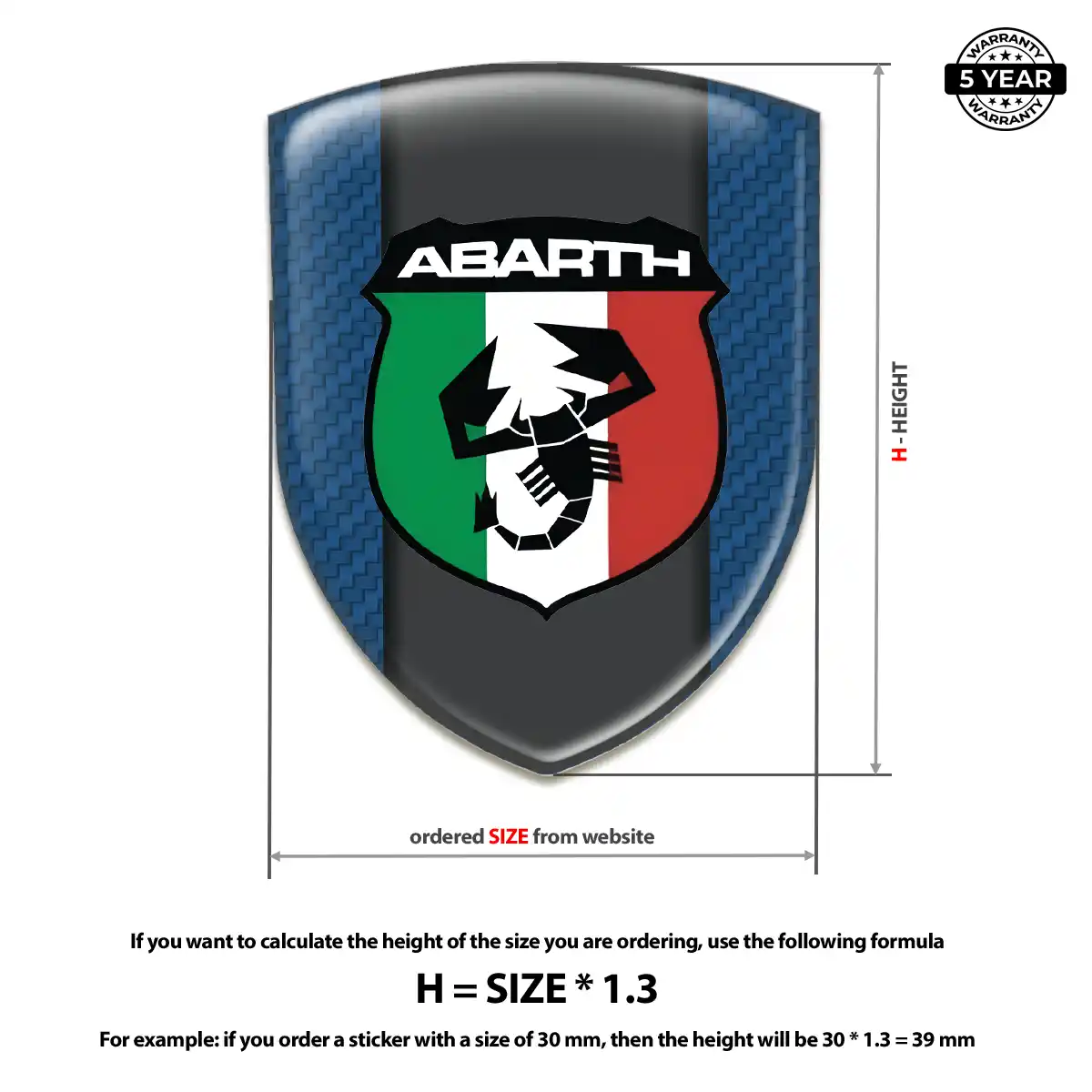 Abarth Automotive Emblem Sticker Interior Luxe