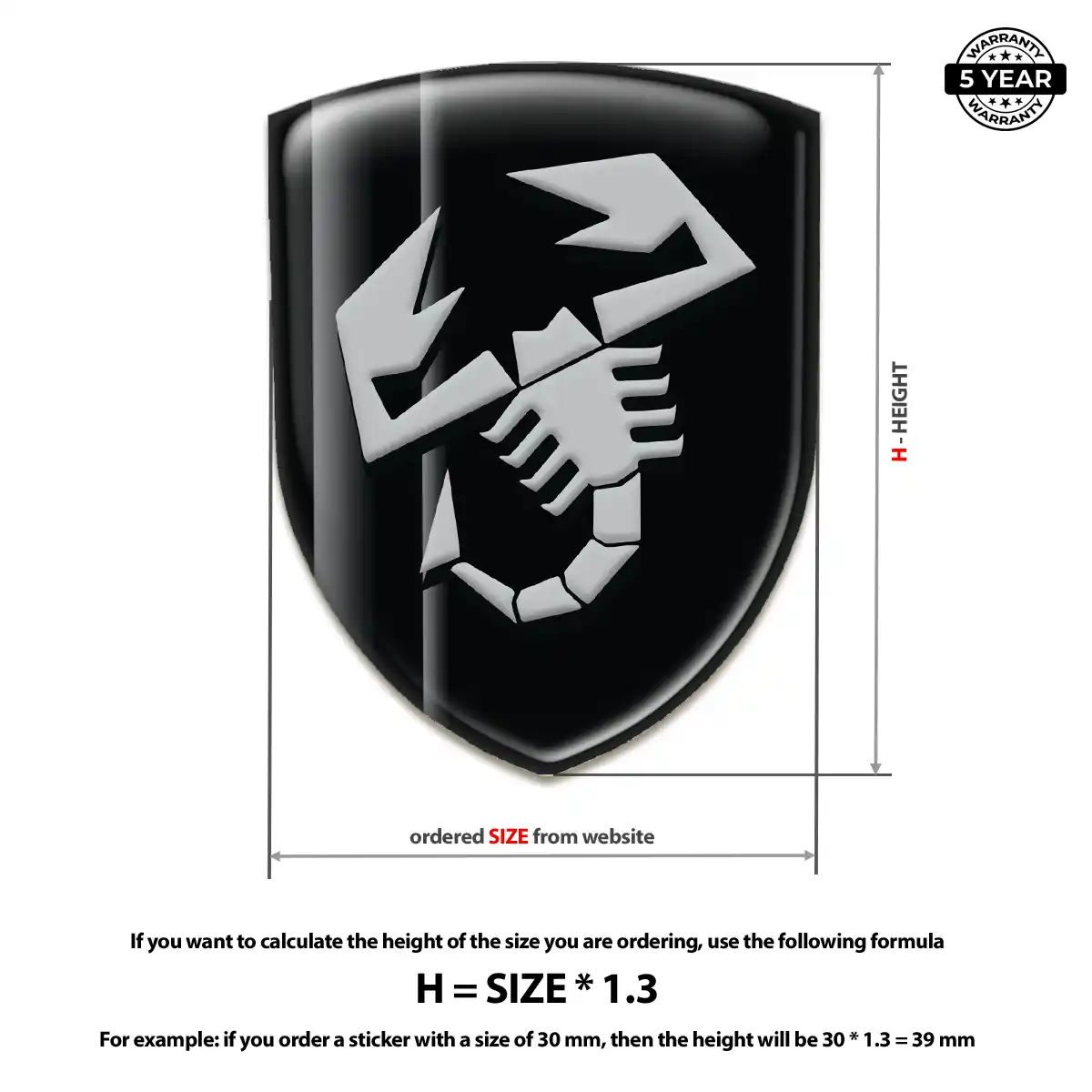 Abarth Automotive Emblem Sticker Noble Edition