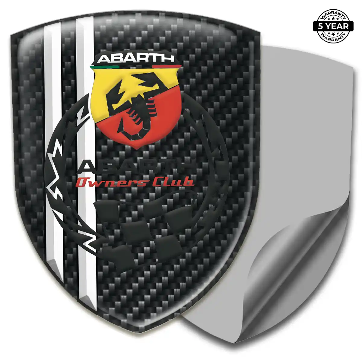 Abarth Automotive Emblem Sticker Outer Style