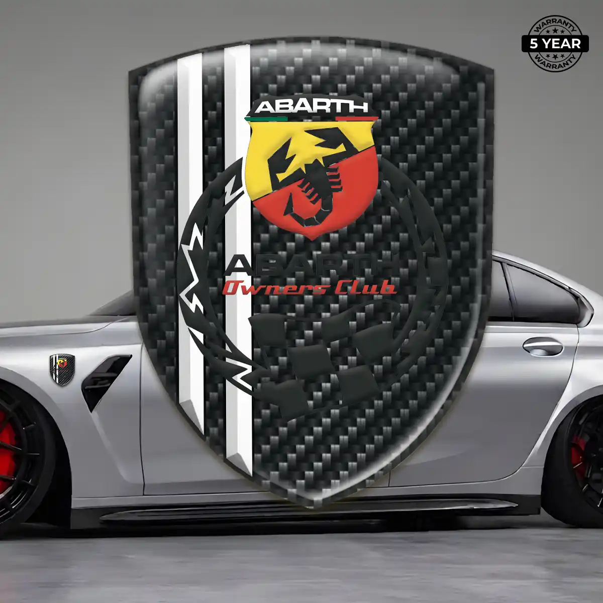 Abarth Automotive Emblem Sticker Outer Style
