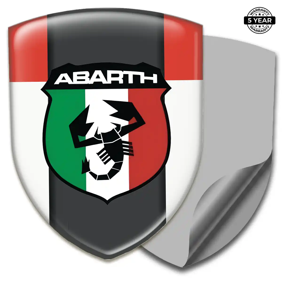 Abarth Automotive Emblem Sticker Premium Dome