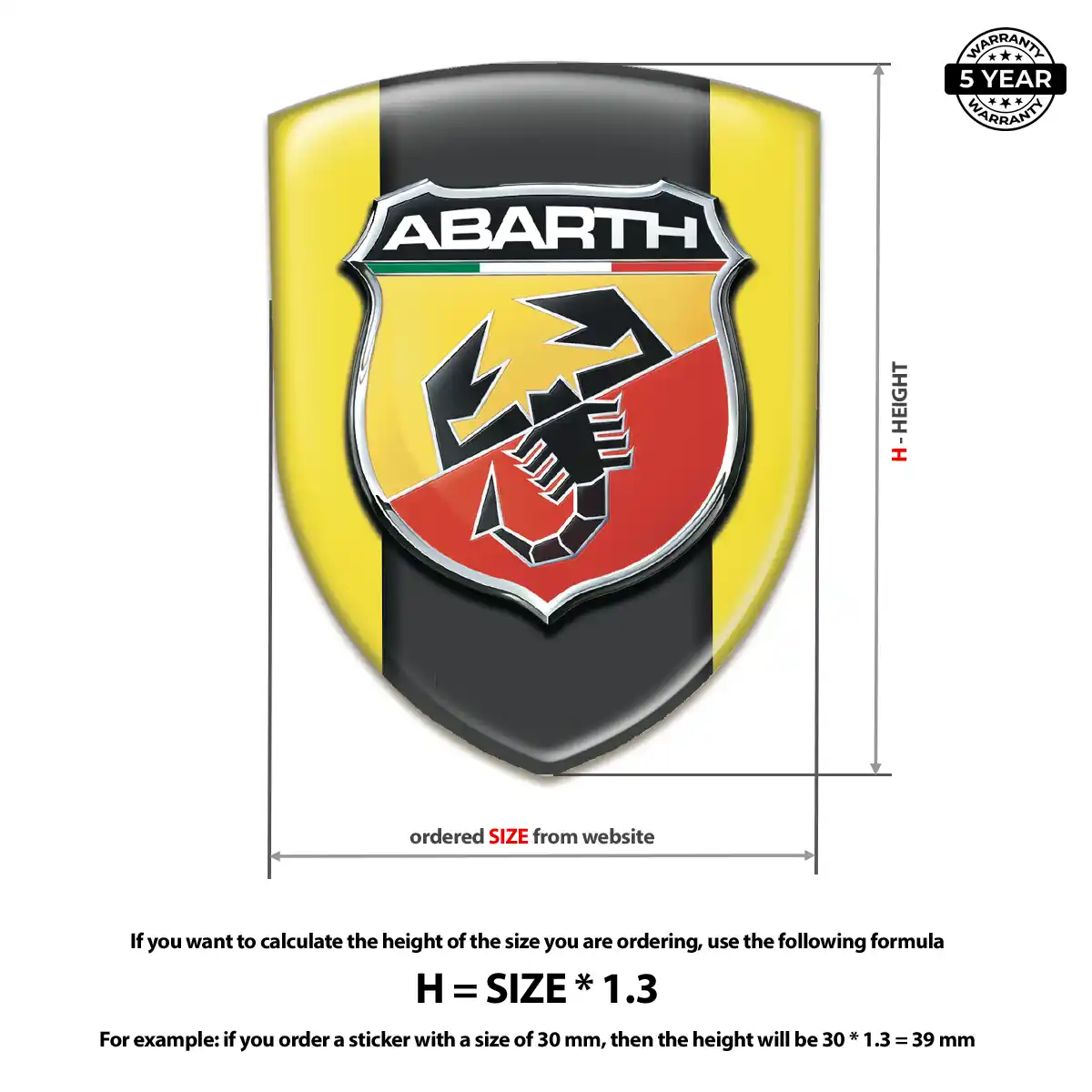 Abarth Automotive Emblem Sticker Refined Design