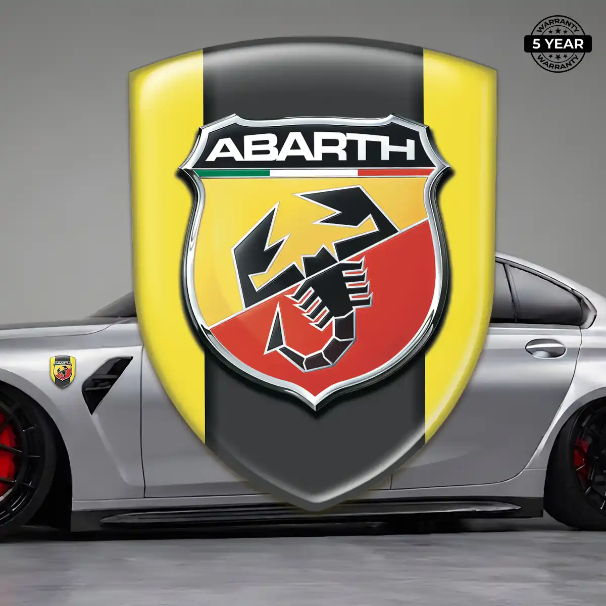 Abarth Automotive Emblem Sticker Refined Design