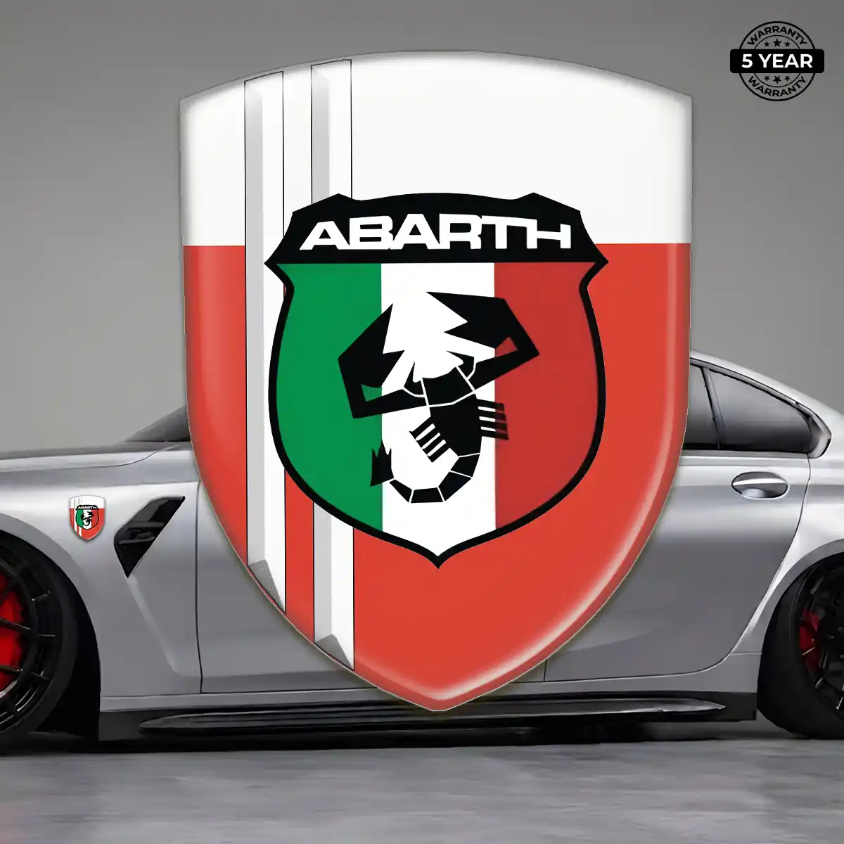Abarth Automotive Emblem Sticker Resin Luxe