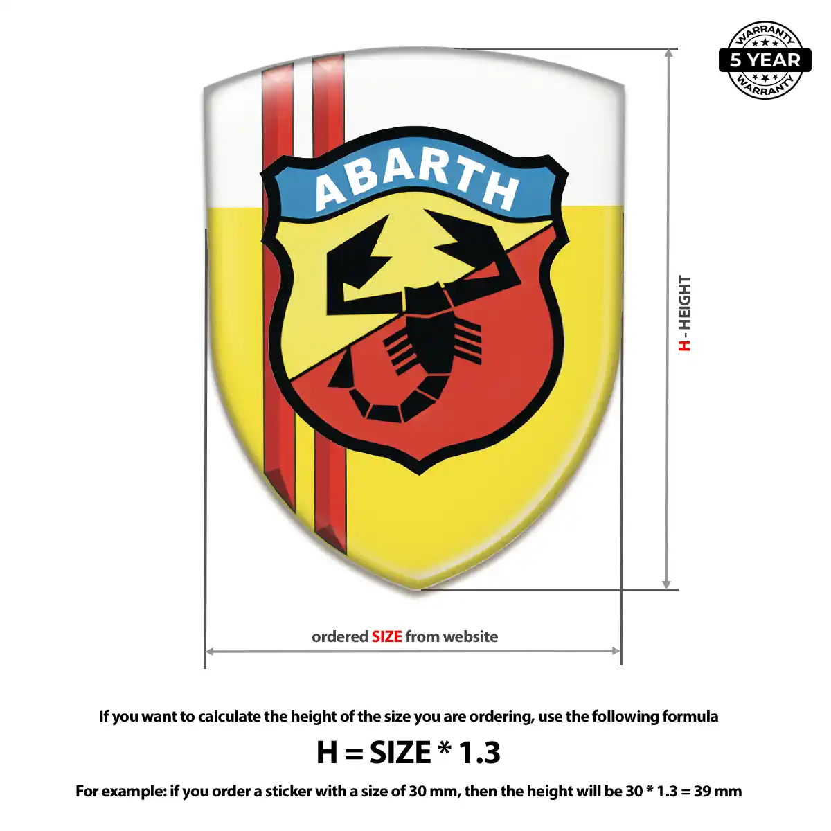 Abarth Automotive Emblem Sticker Sleek Style