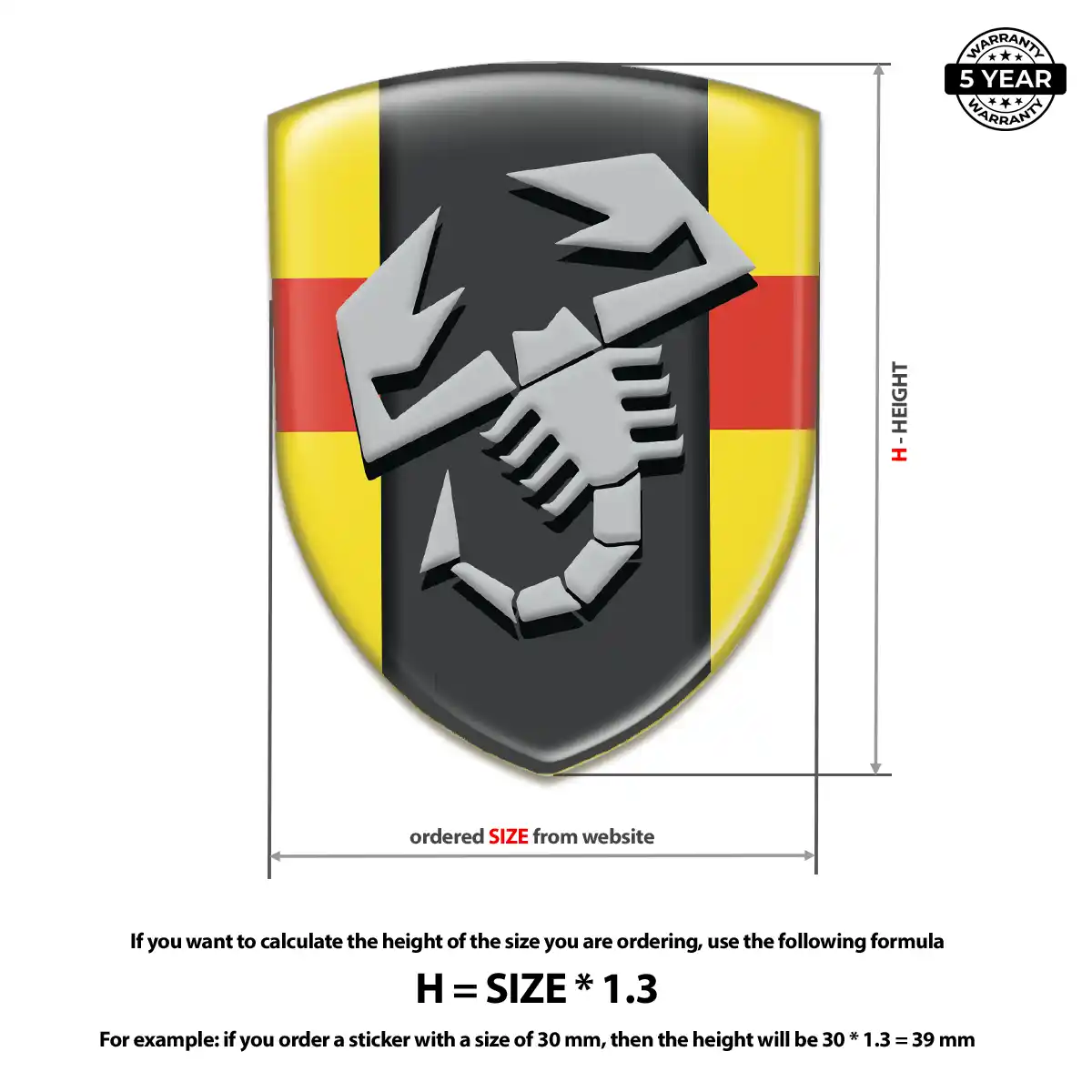 Abarth Automotive Emblem Sticker Street Tuning