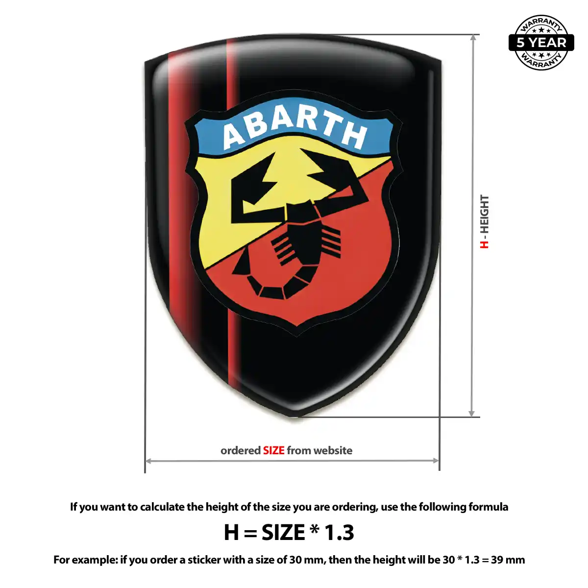 Abarth Automotive Logo Sticker Elite Edition