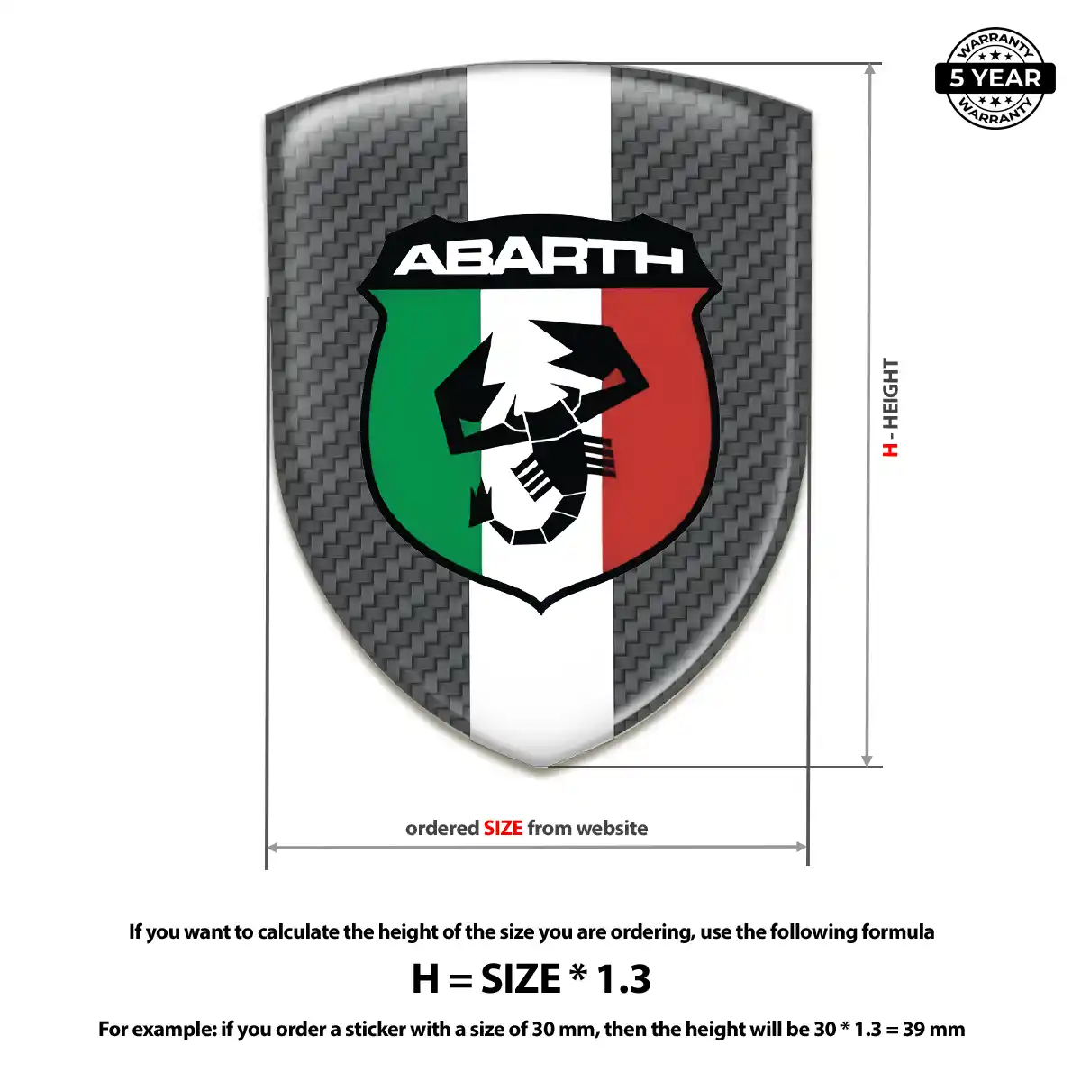Abarth Automotive Logo Sticker Exclusive Series