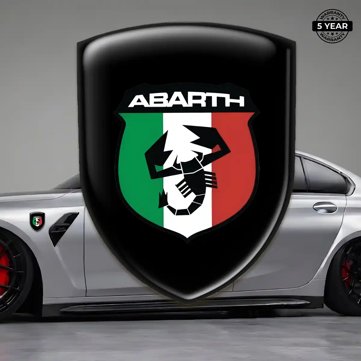 Abarth Automotive Logo Sticker Interior Elegance