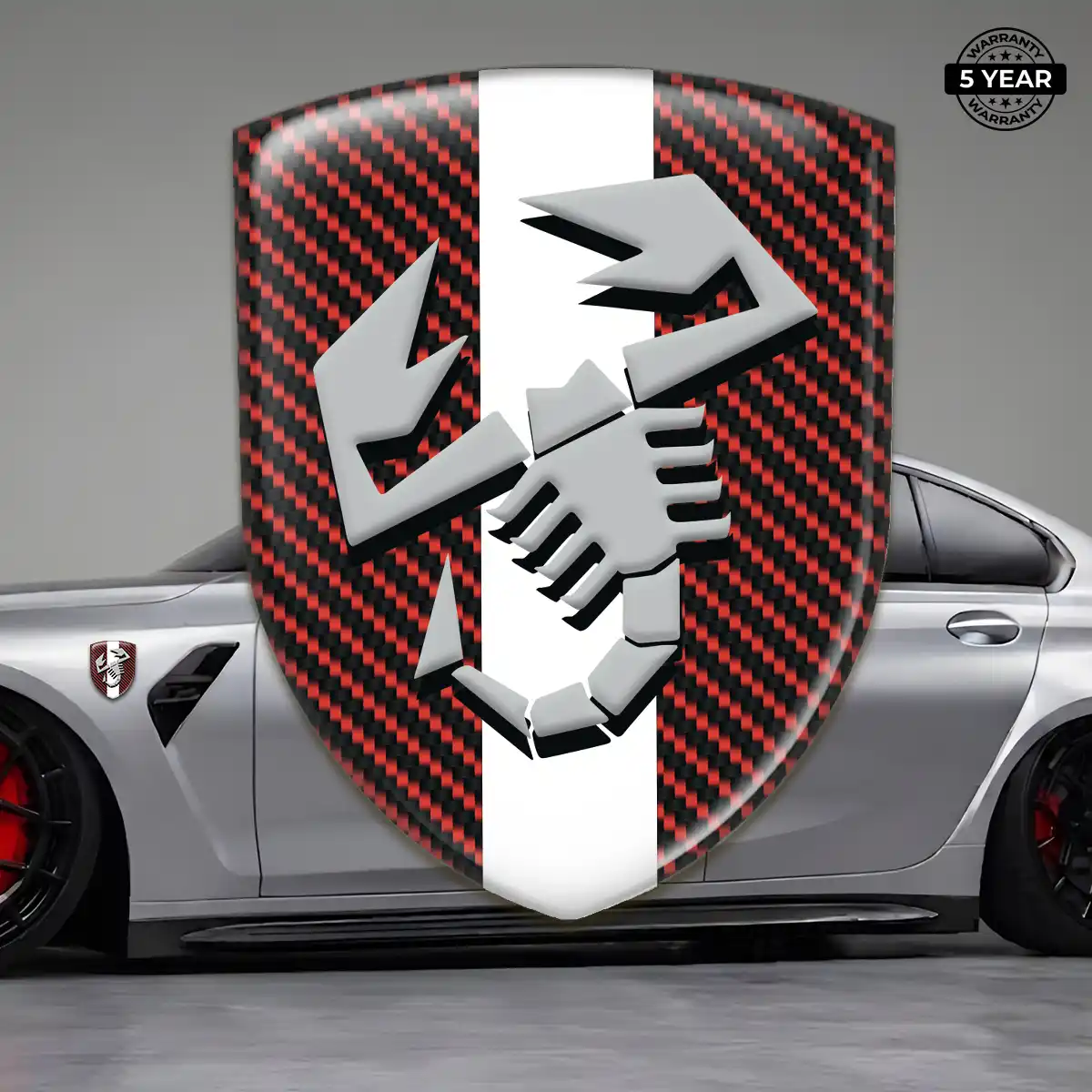Abarth Automotive Logo Sticker Performance Style