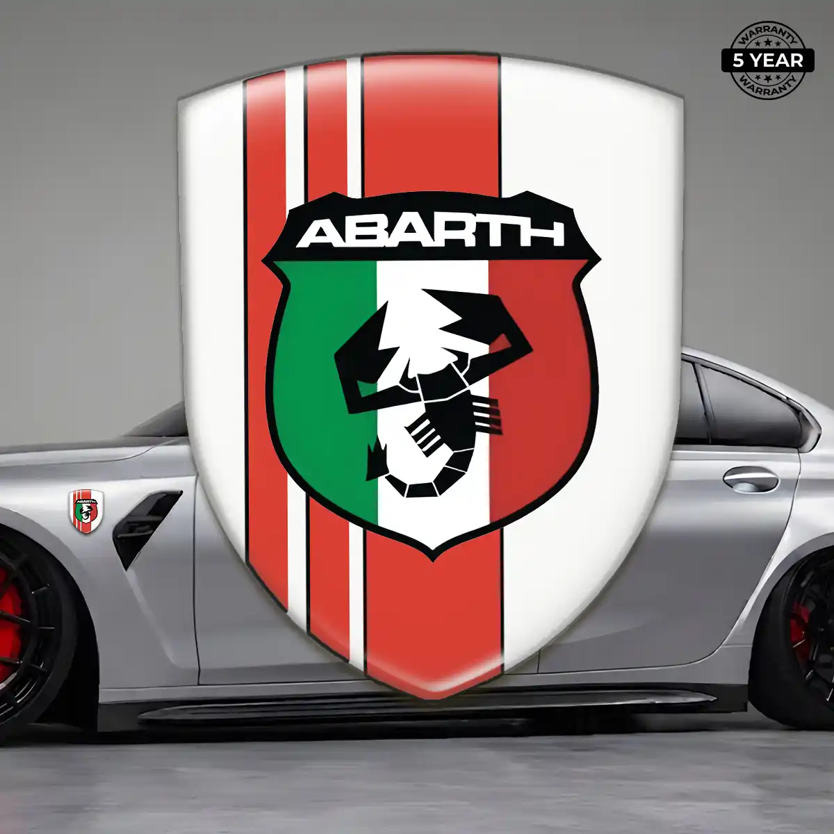 Abarth Automotive Logo Sticker Premium Dome