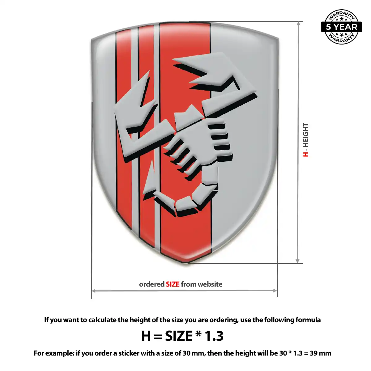 Abarth Automotive Logo Sticker Prime Quality