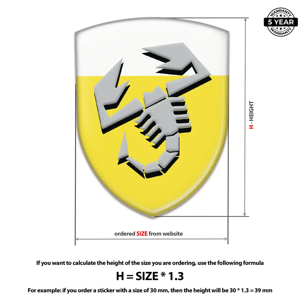 Abarth Automotive Logo Sticker Refined Design