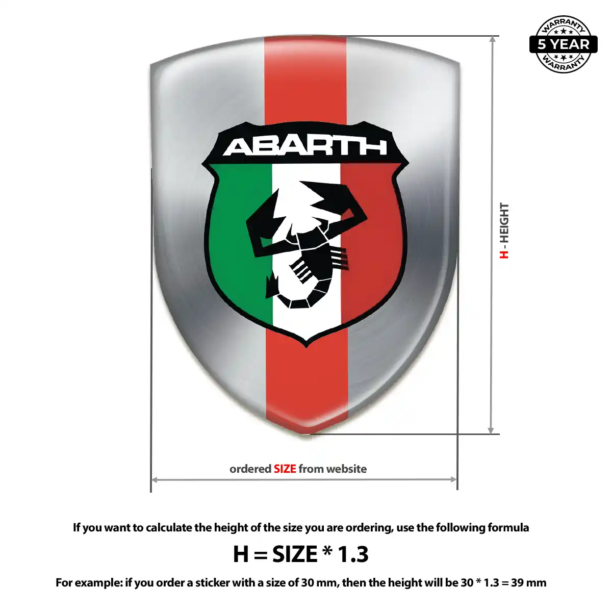 Abarth Automotive Logo Sticker Signature Grade