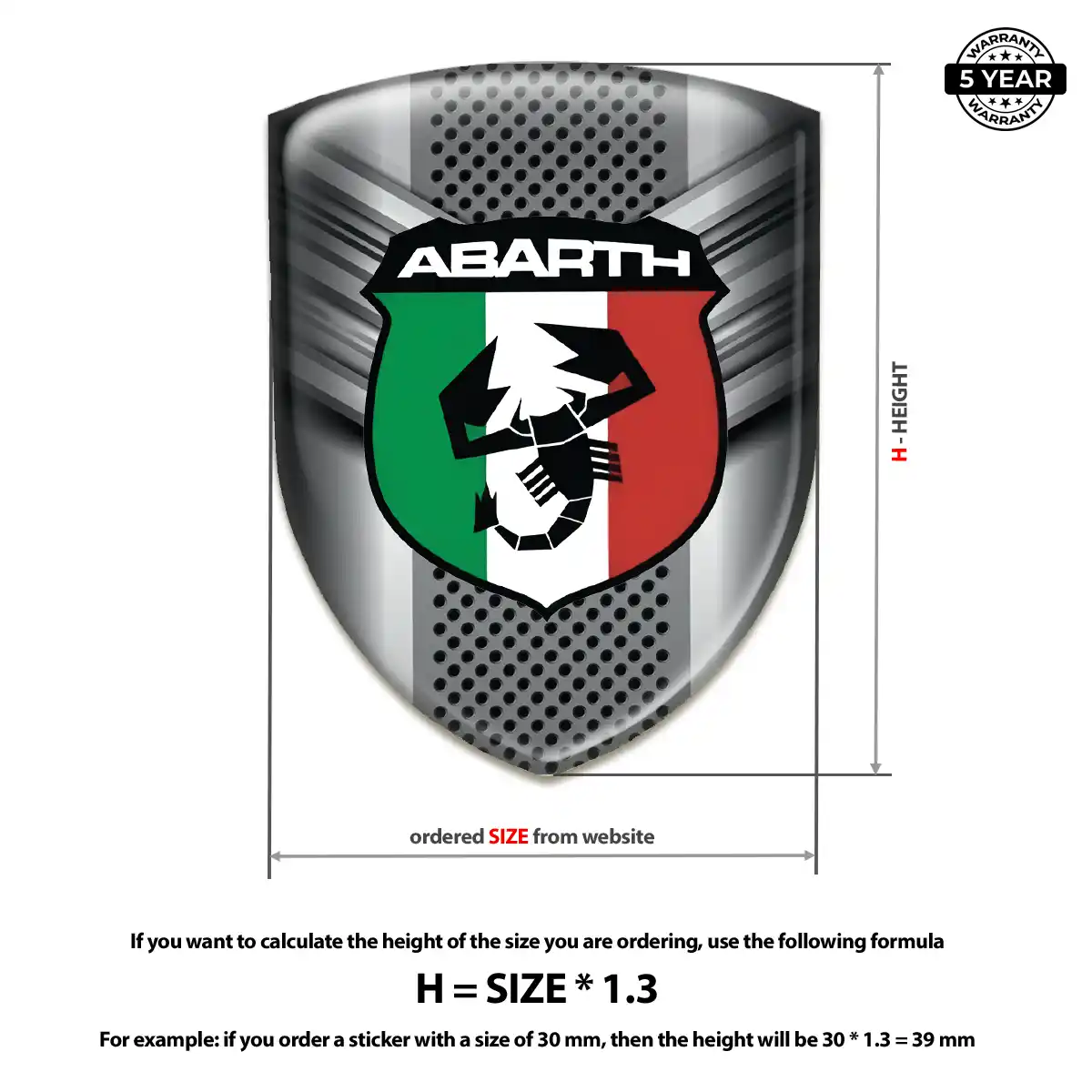 Abarth Automotive Logo Sticker Street Tuning