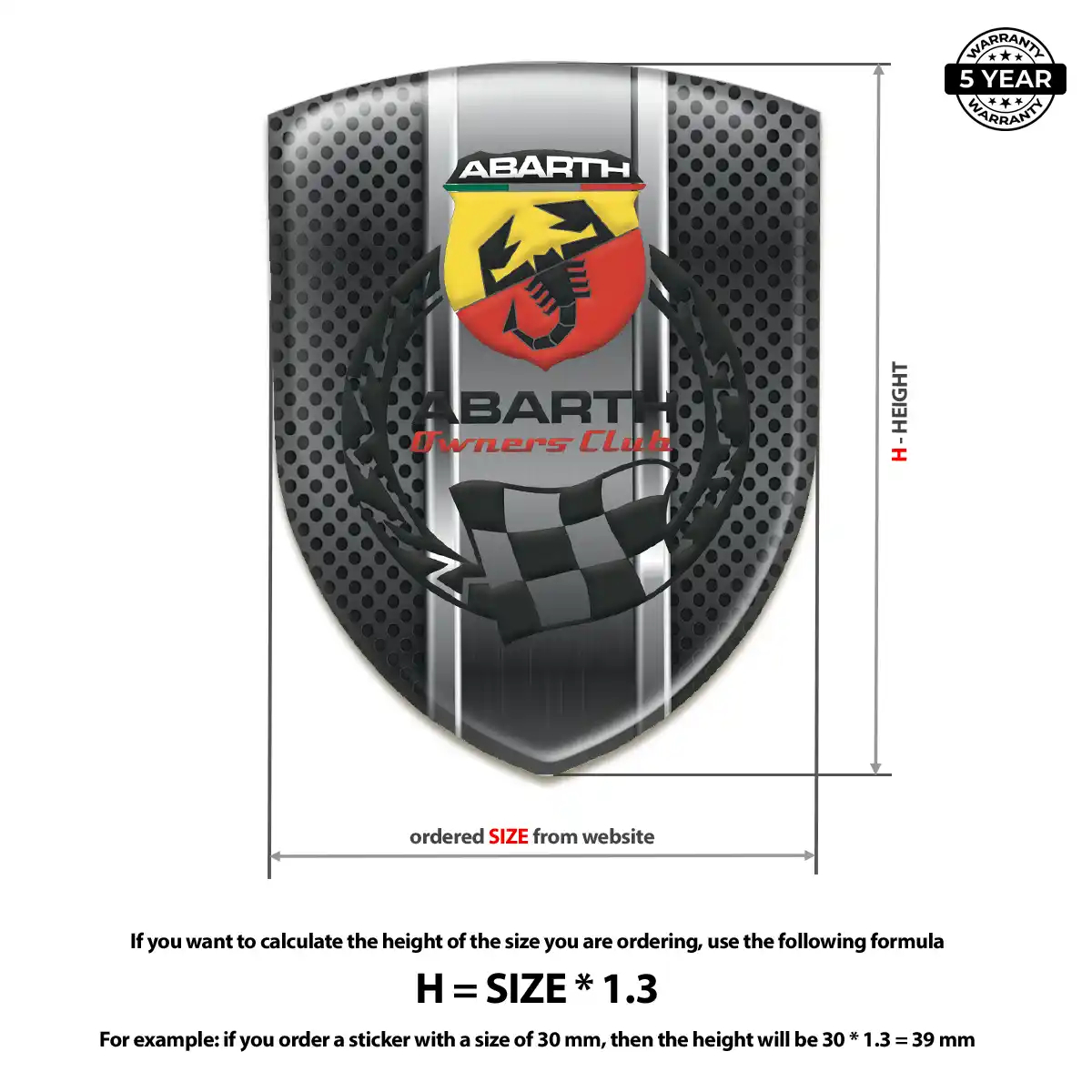 Abarth Automotive Logo Sticker Superior Craft