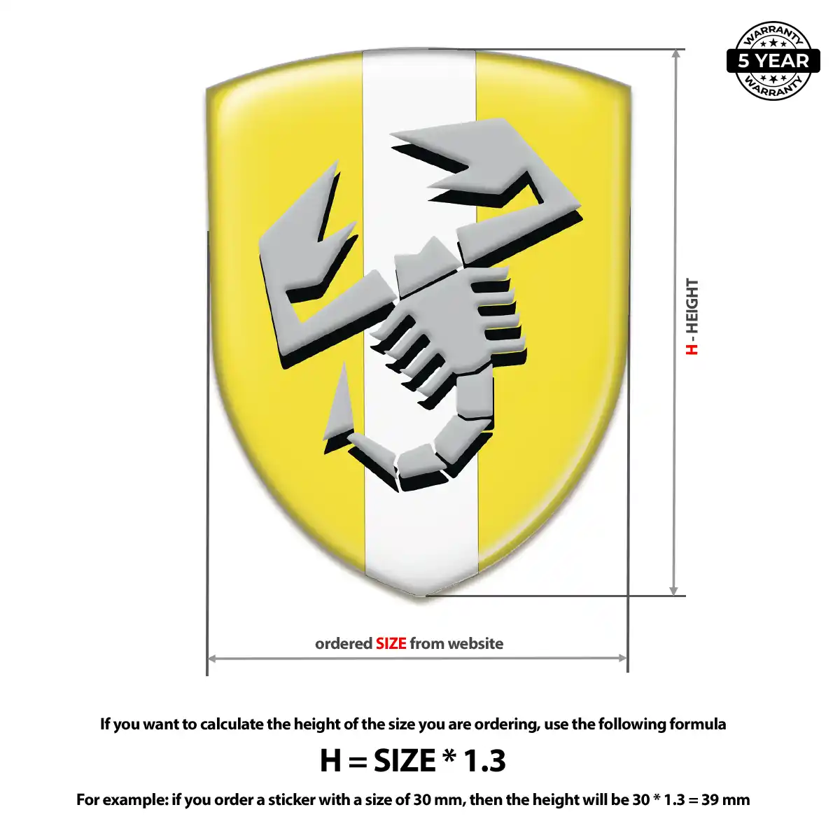 Abarth Automotive Resin Decal Deluxe Edition