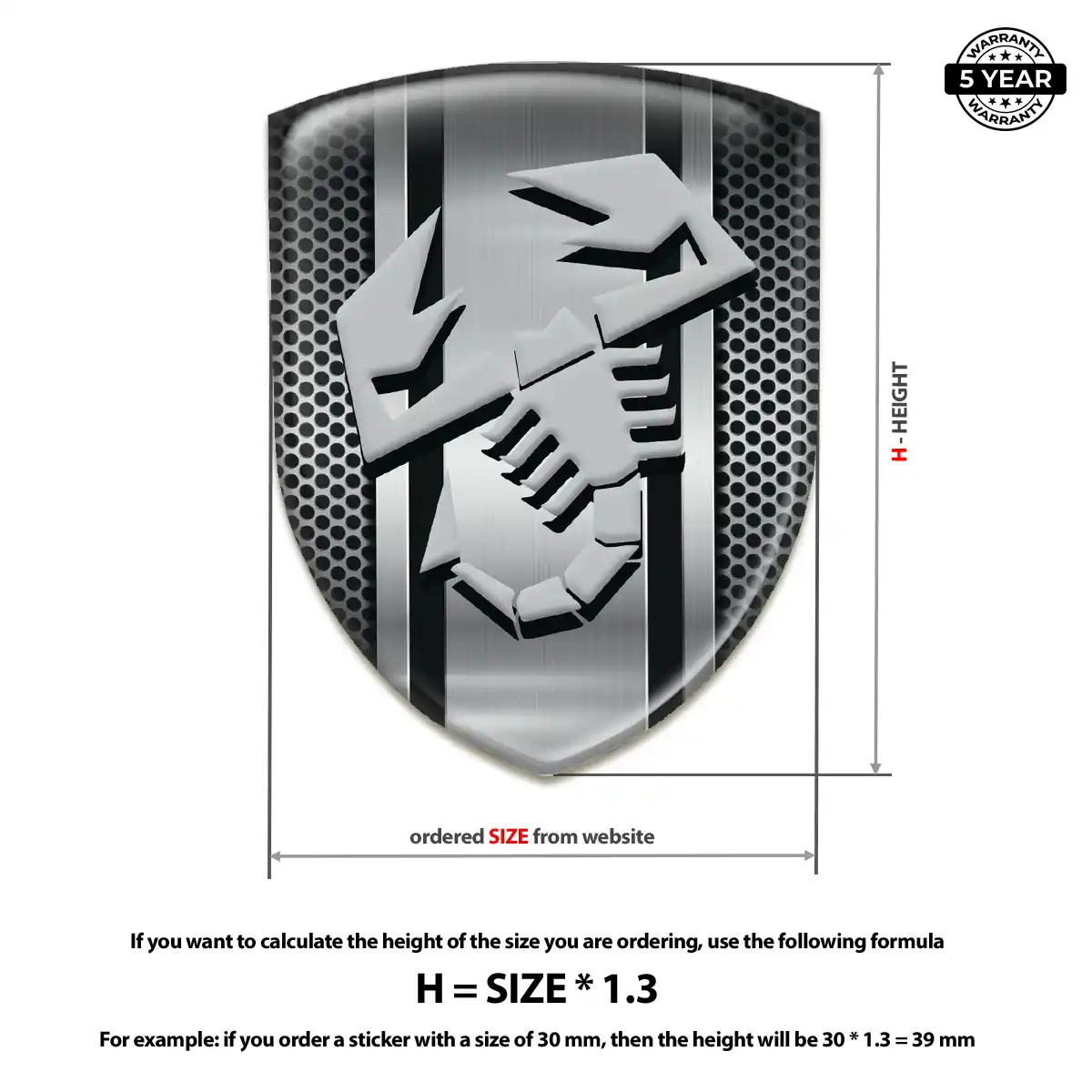 Abarth Automotive Resin Decal Elite Edition