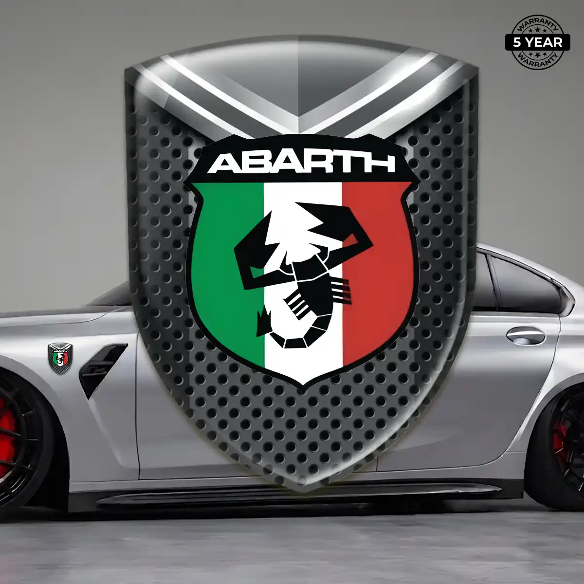 Abarth Automotive Resin Decal Interior Elegance