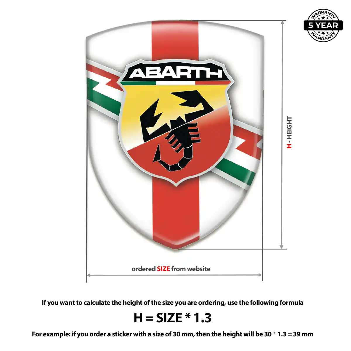 Abarth Automotive Resin Decal Noble Edition