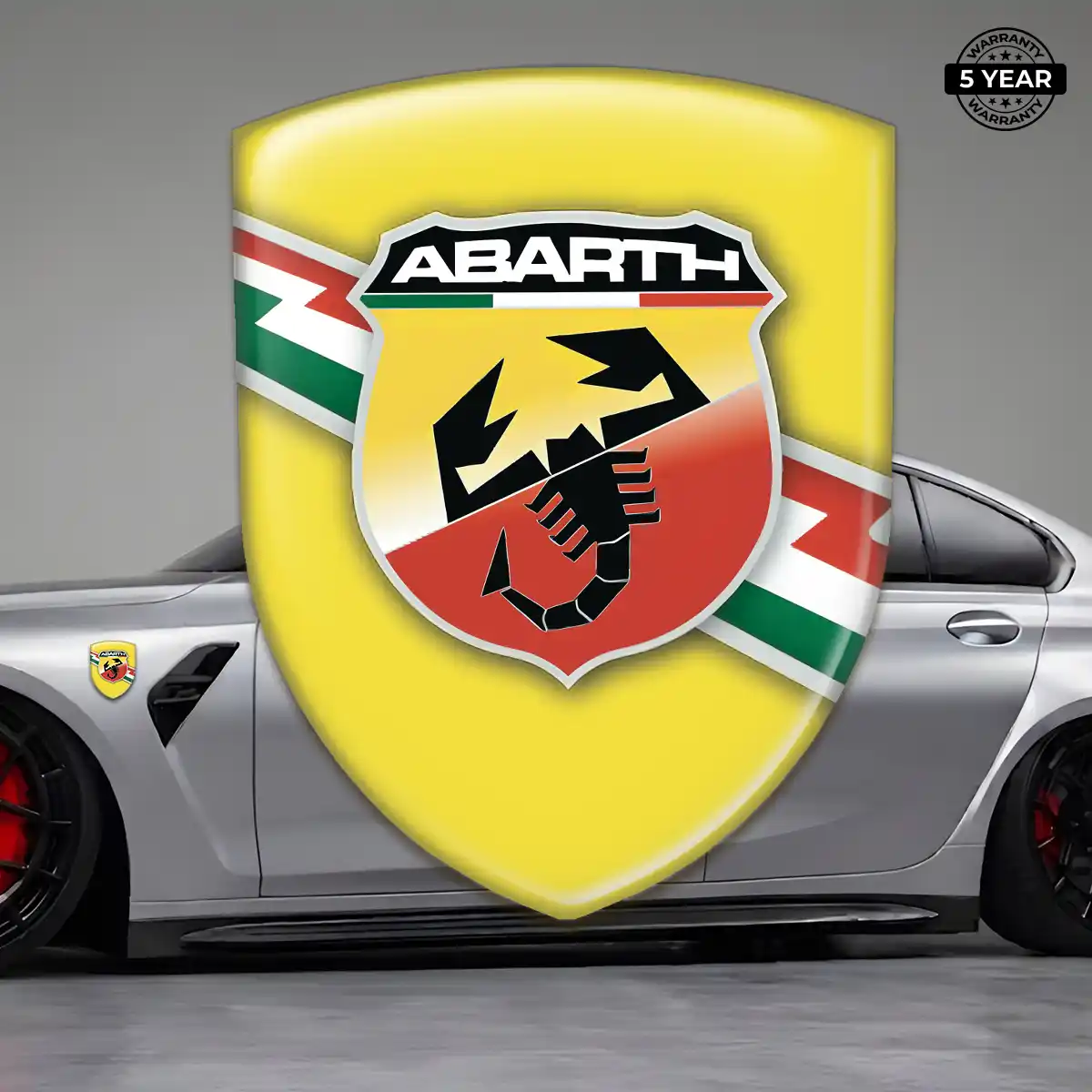 Abarth Automotive Resin Decal Performance Style