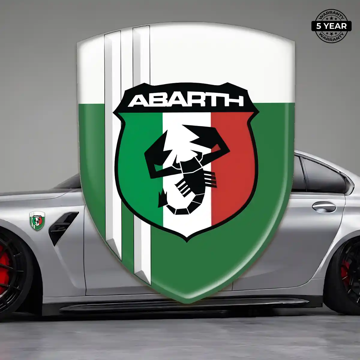 Abarth Automotive Resin Decal Refined Design