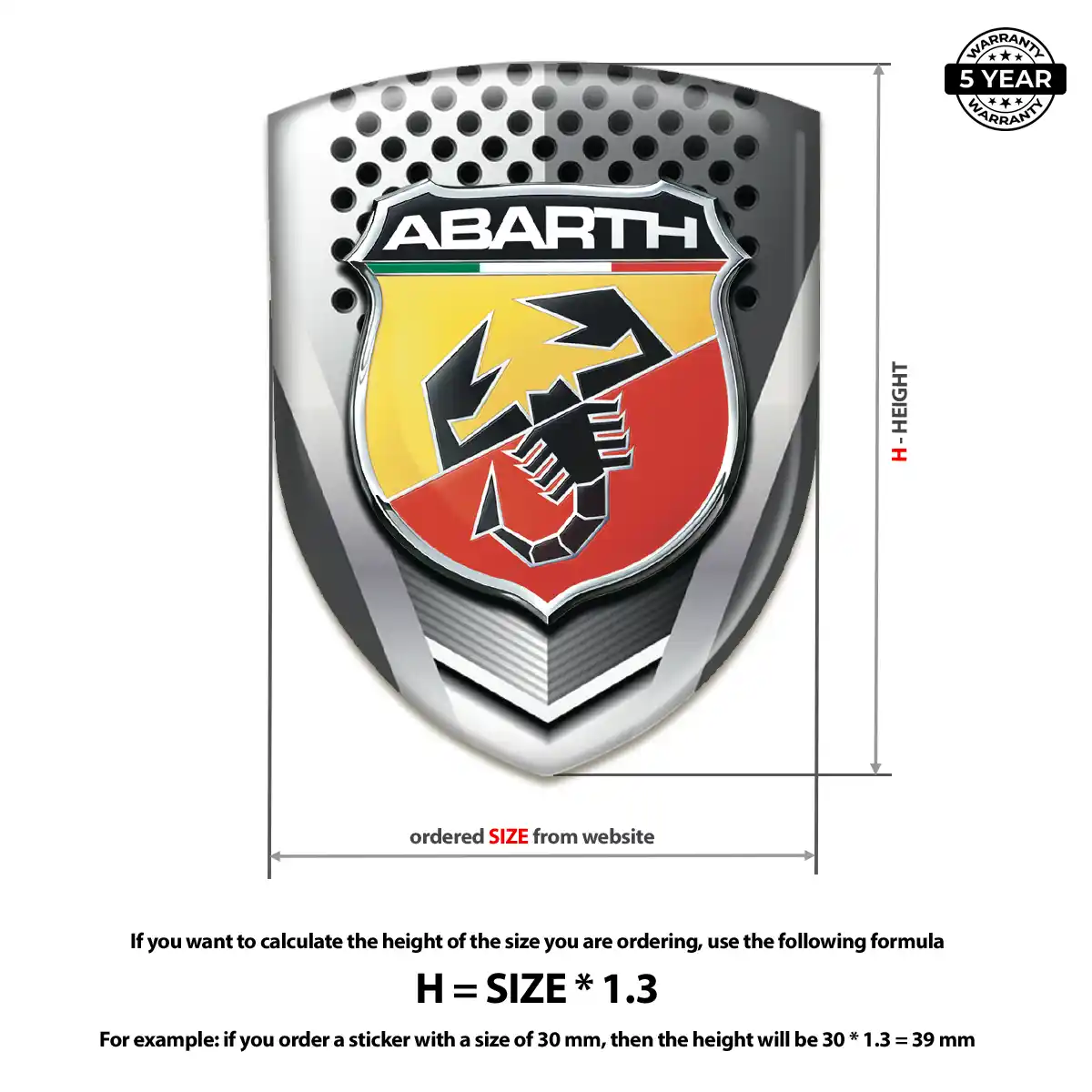 Abarth Automotive Resin Decal Resin Elite