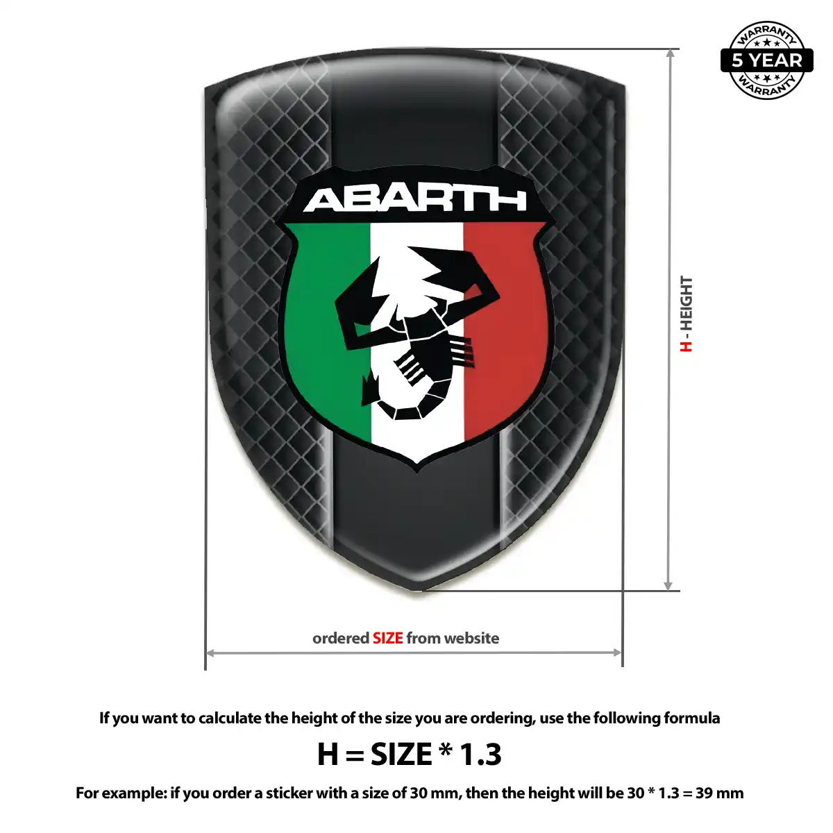 Abarth Automotive Resin Decal Superior Craft