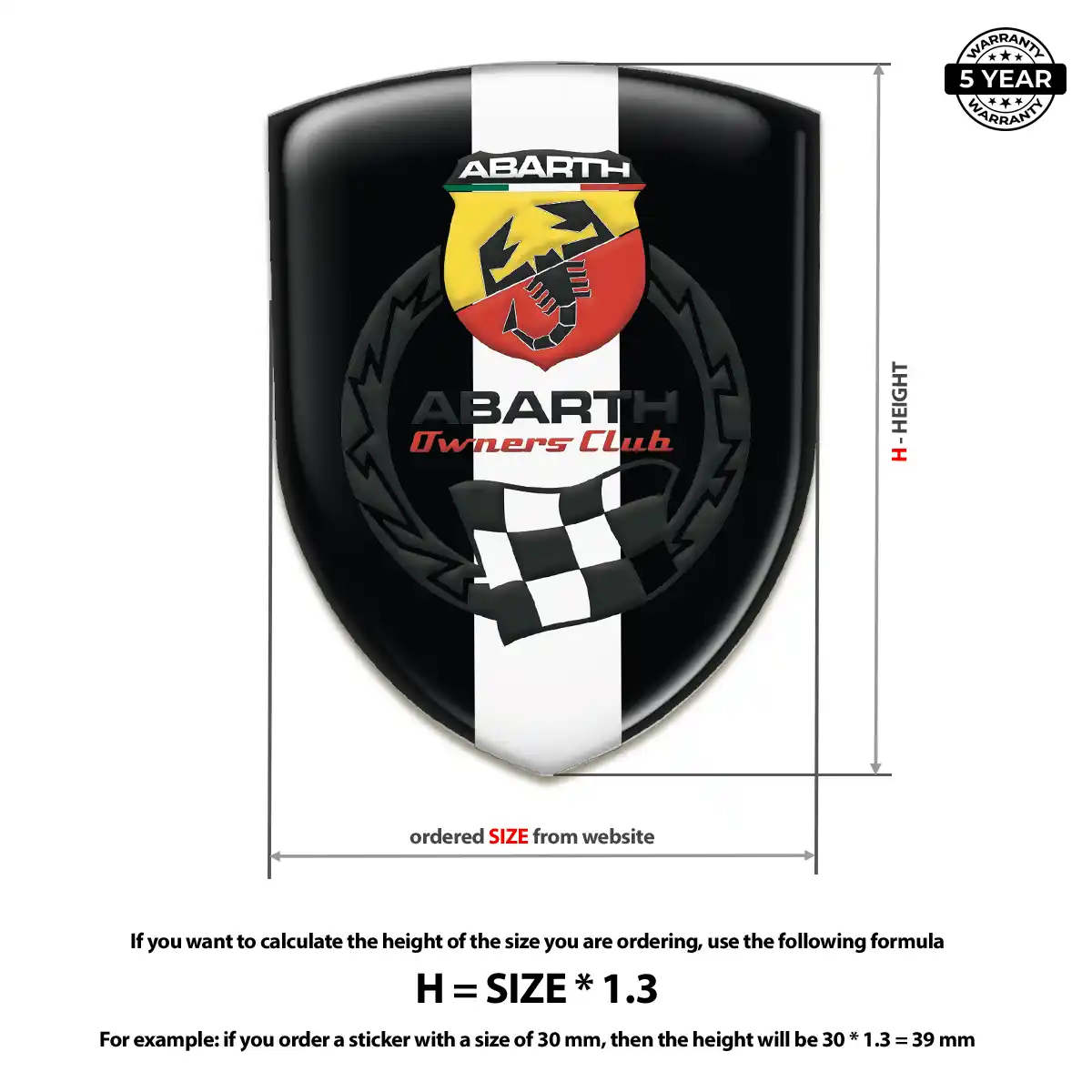 Abarth Badge Elite Finish