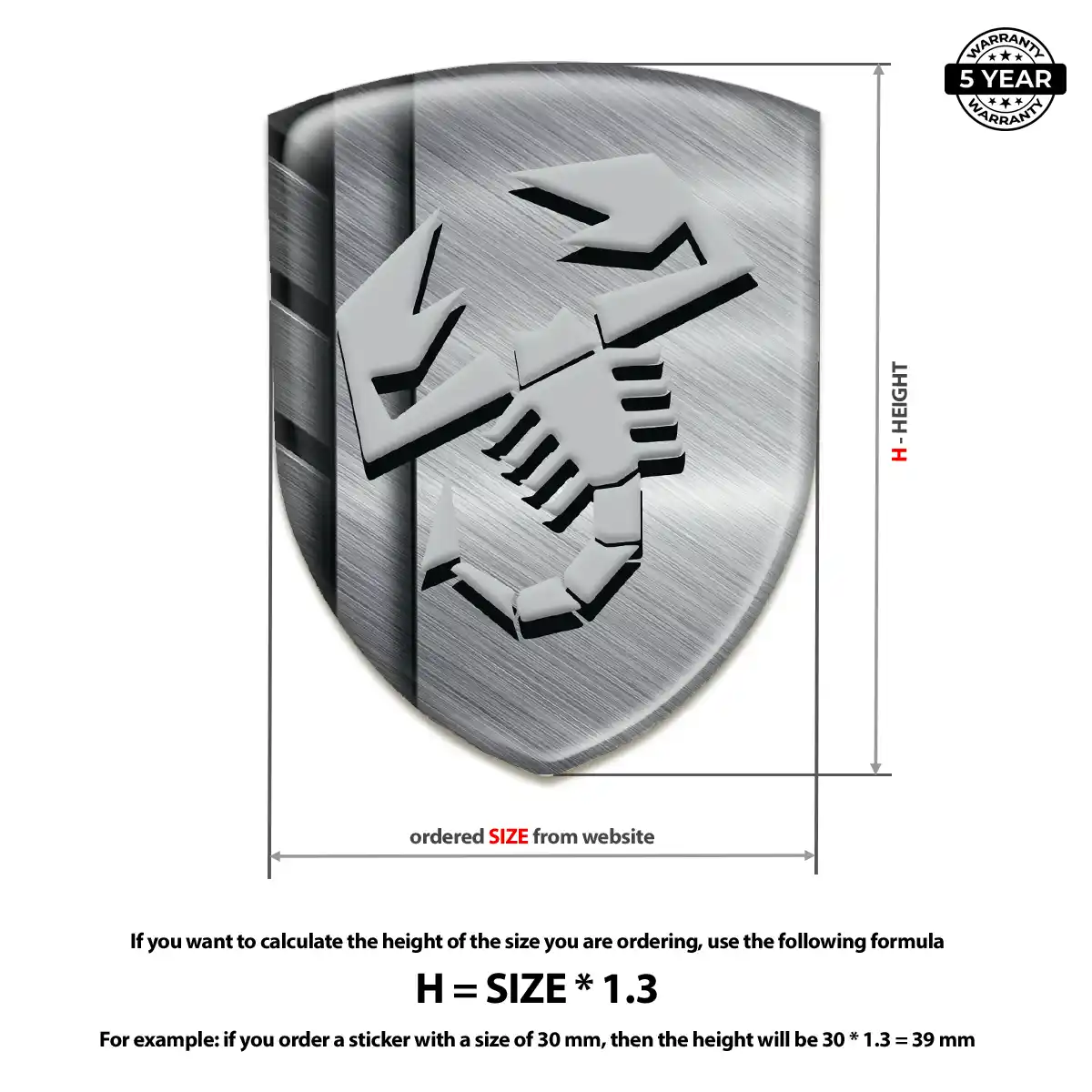 Abarth Car Badge Sticker Cabin Style