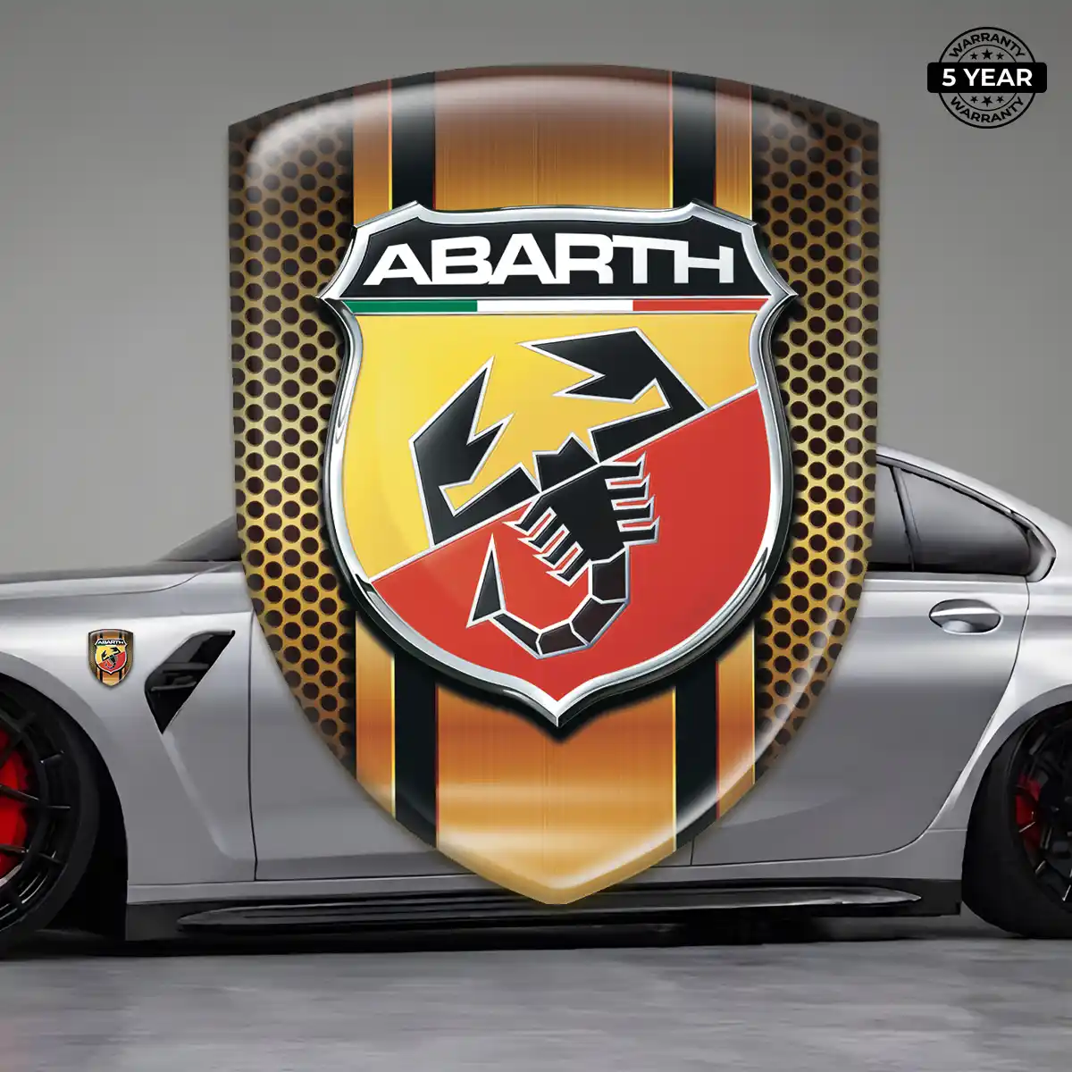 Abarth Car Badge Sticker Deluxe Edition