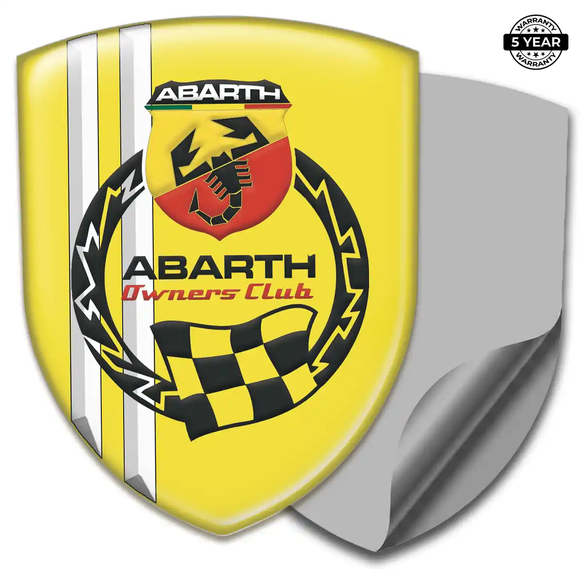 Abarth Car Badge Sticker Elite Finish
