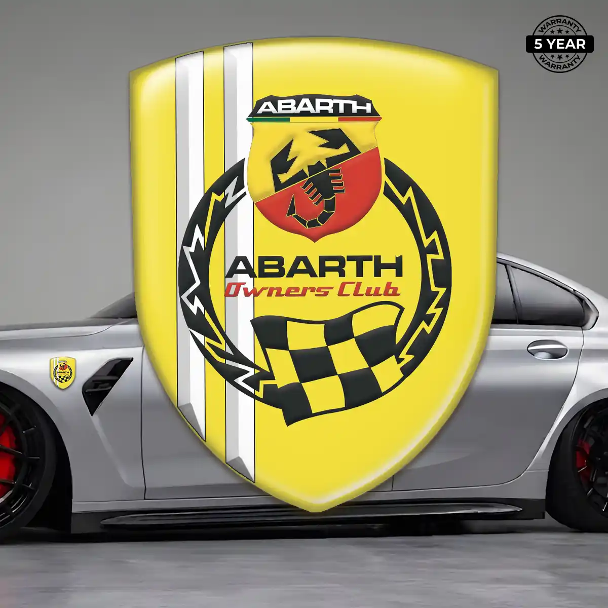 Abarth Car Badge Sticker Elite Finish