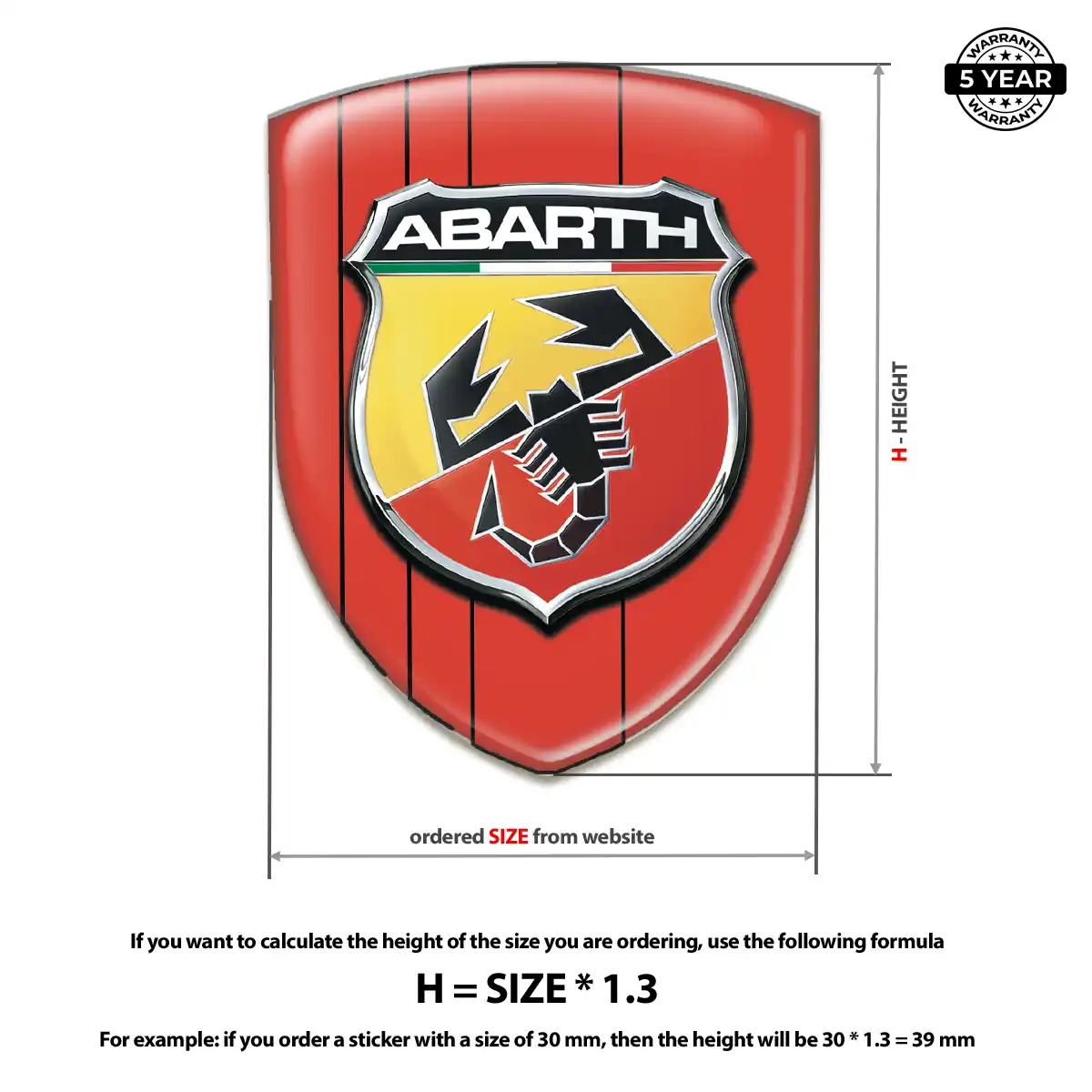 Abarth Car Badge Sticker Exclusive Series