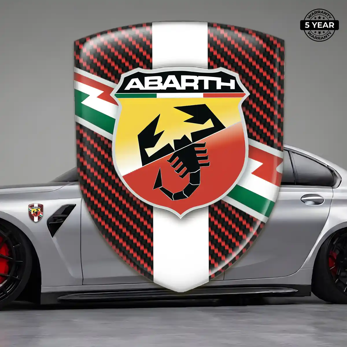 Abarth Car Badge Sticker Interior Elegance