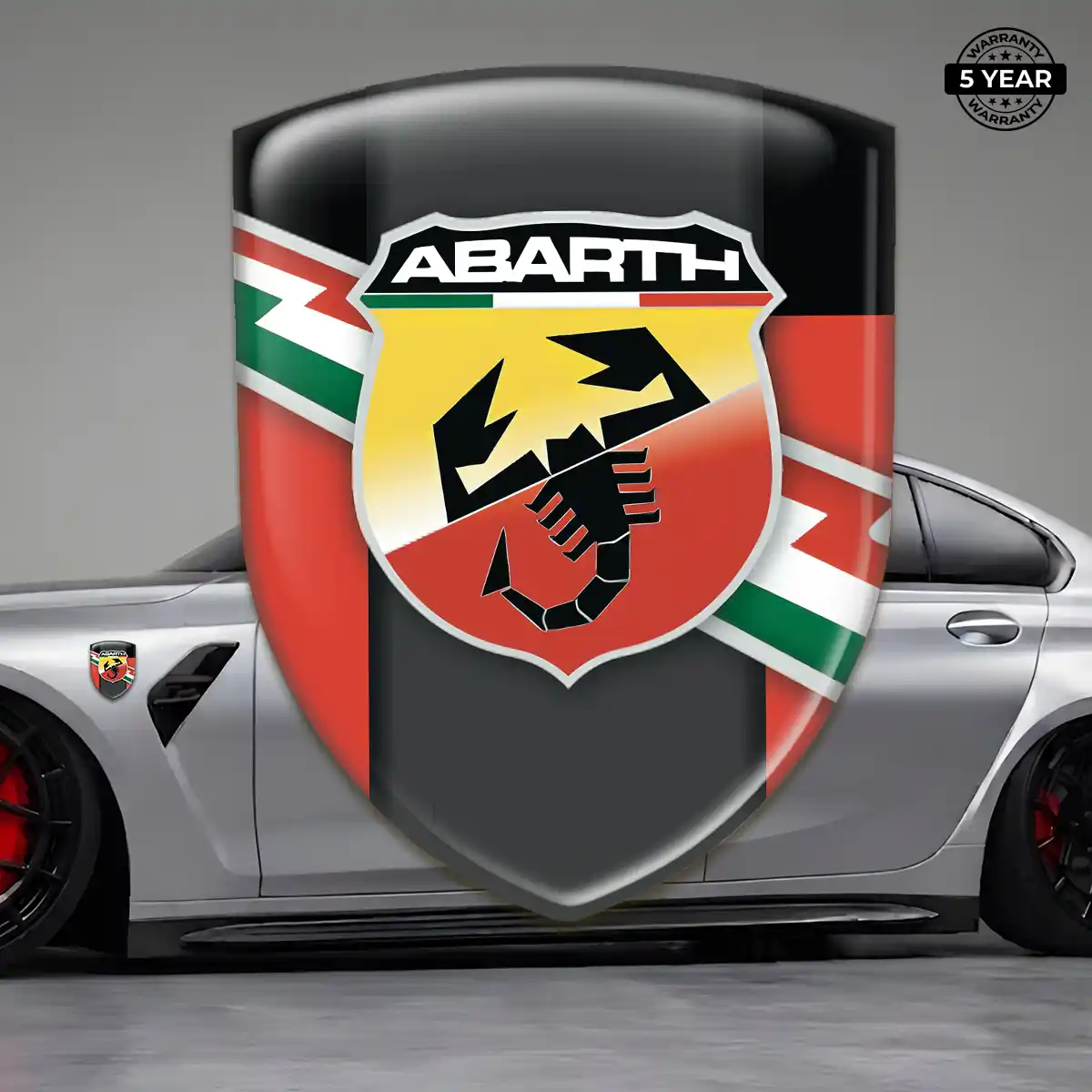 Abarth Car Badge Sticker Resin Elite