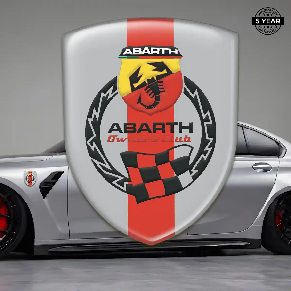 Abarth Car Badge Sticker Resin Luxe