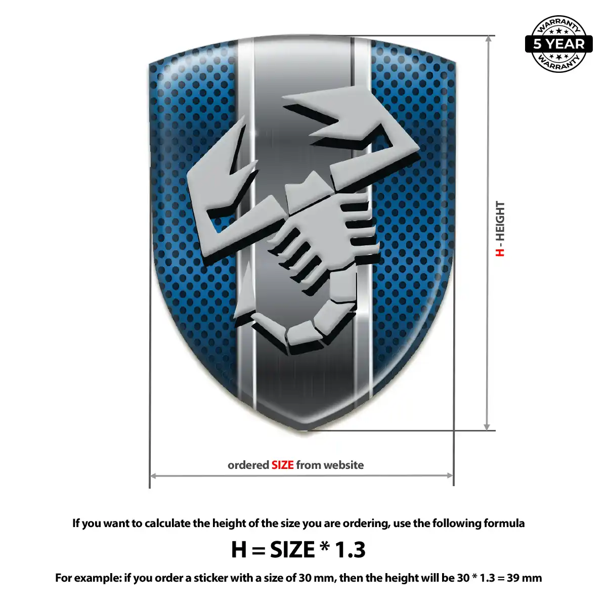 Abarth Car Badge Sticker Street Tuning