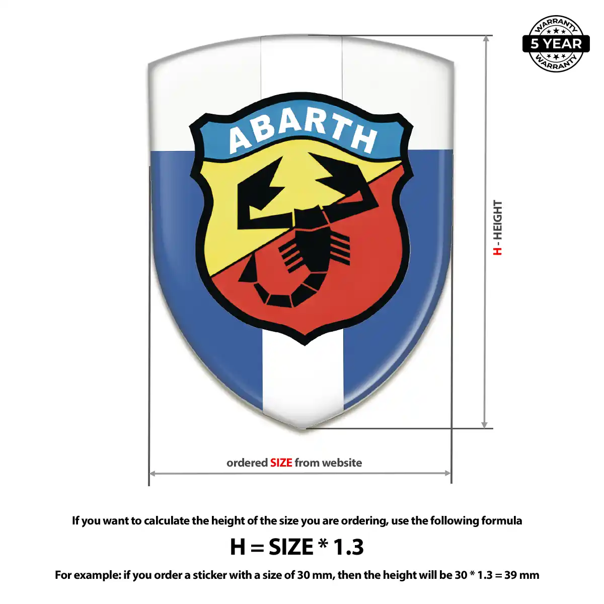 Abarth Car Badge Sticker Superior Craft