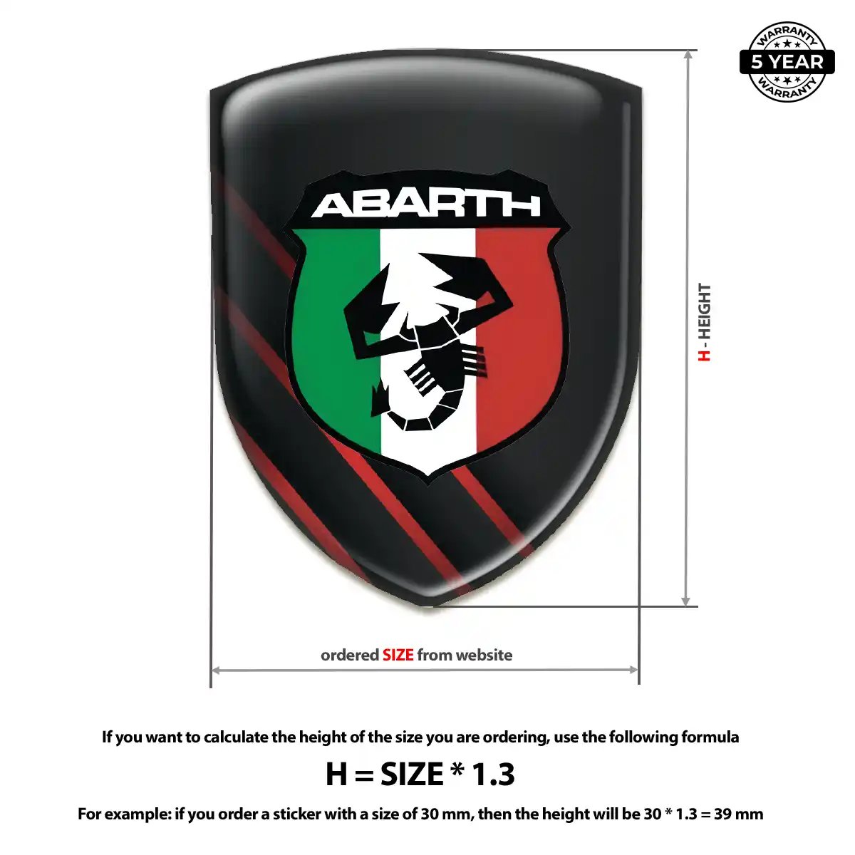 Abarth Car Emblem Decal Cabin Style