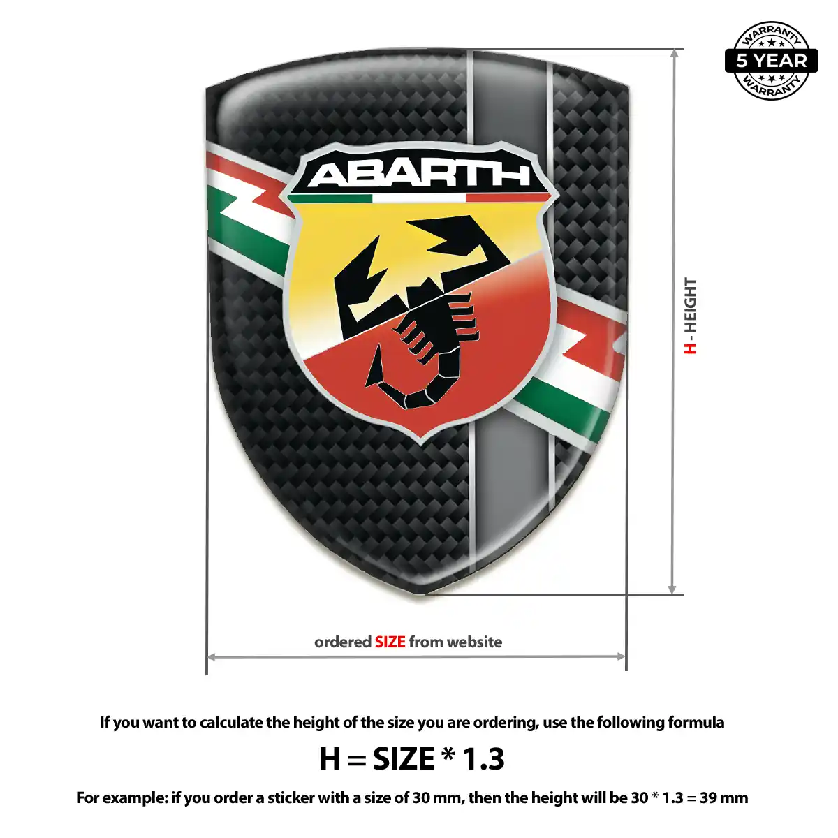 Abarth Car Emblem Decal Deluxe Edition