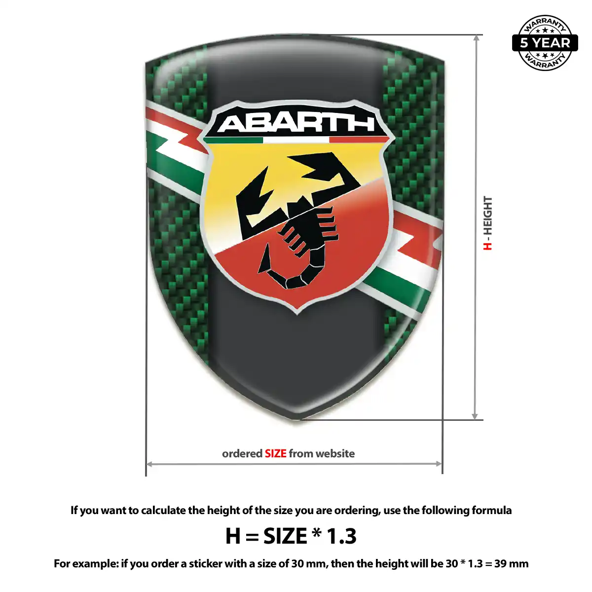 Abarth Car Emblem Decal Elite Edition