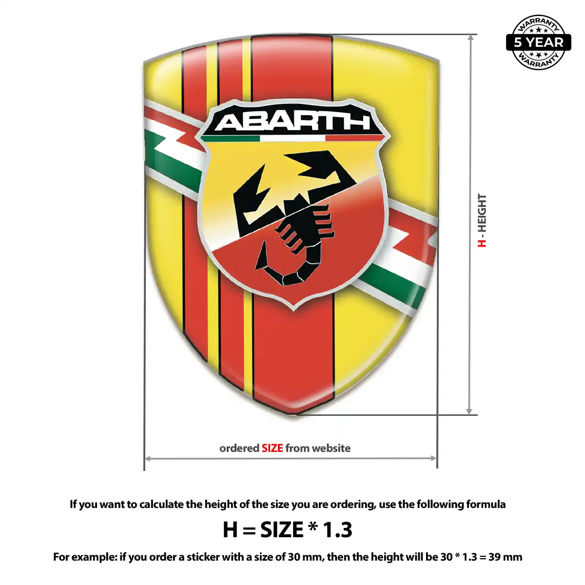 Abarth Car Emblem Decal Interior Elegance