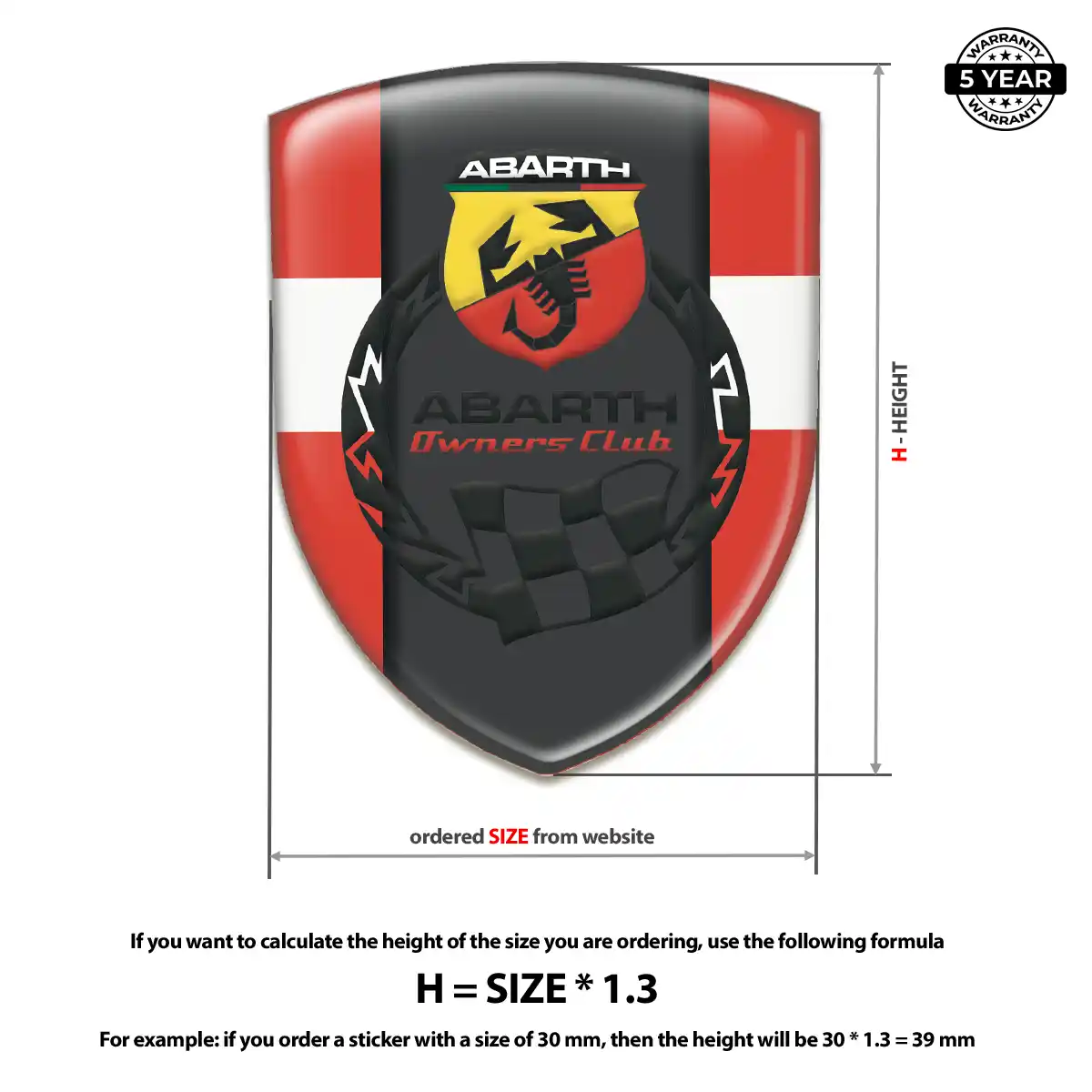 Abarth Car Emblem Decal Noble Edition