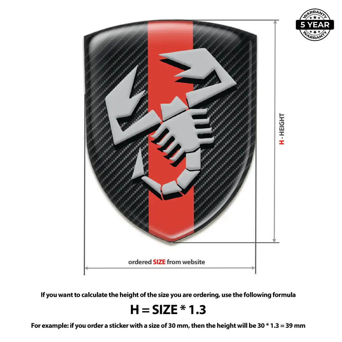 Abarth Car Emblem Decal Opulent Line