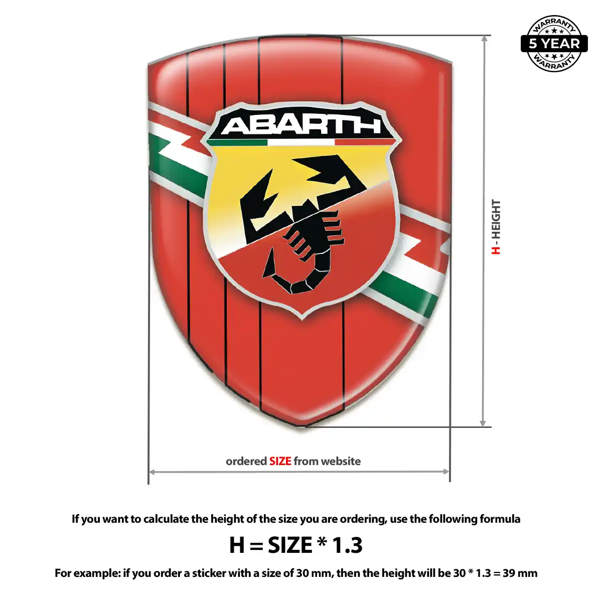 Abarth Car Emblem Decal Outer Style