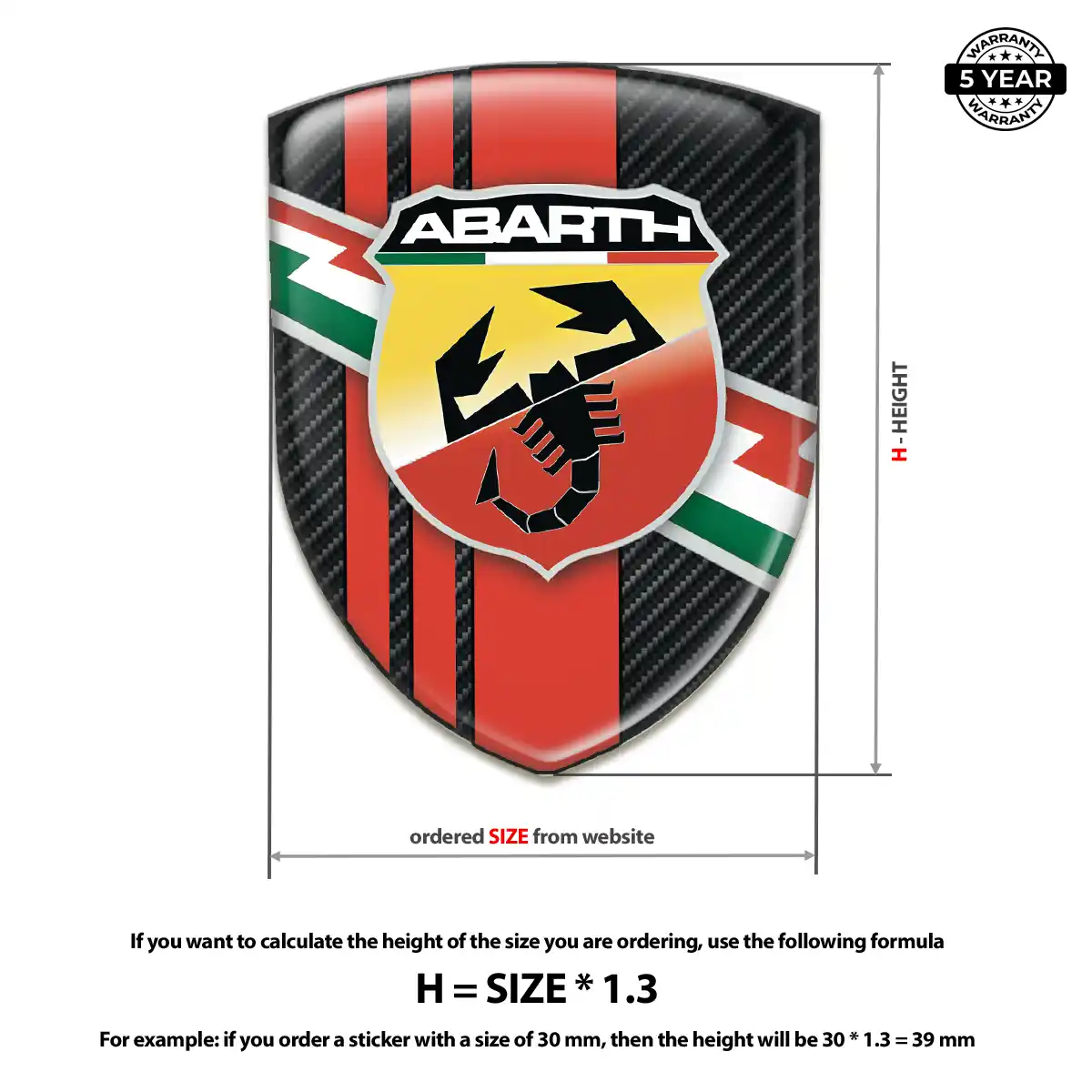 Abarth Car Emblem Decal Prestige Line