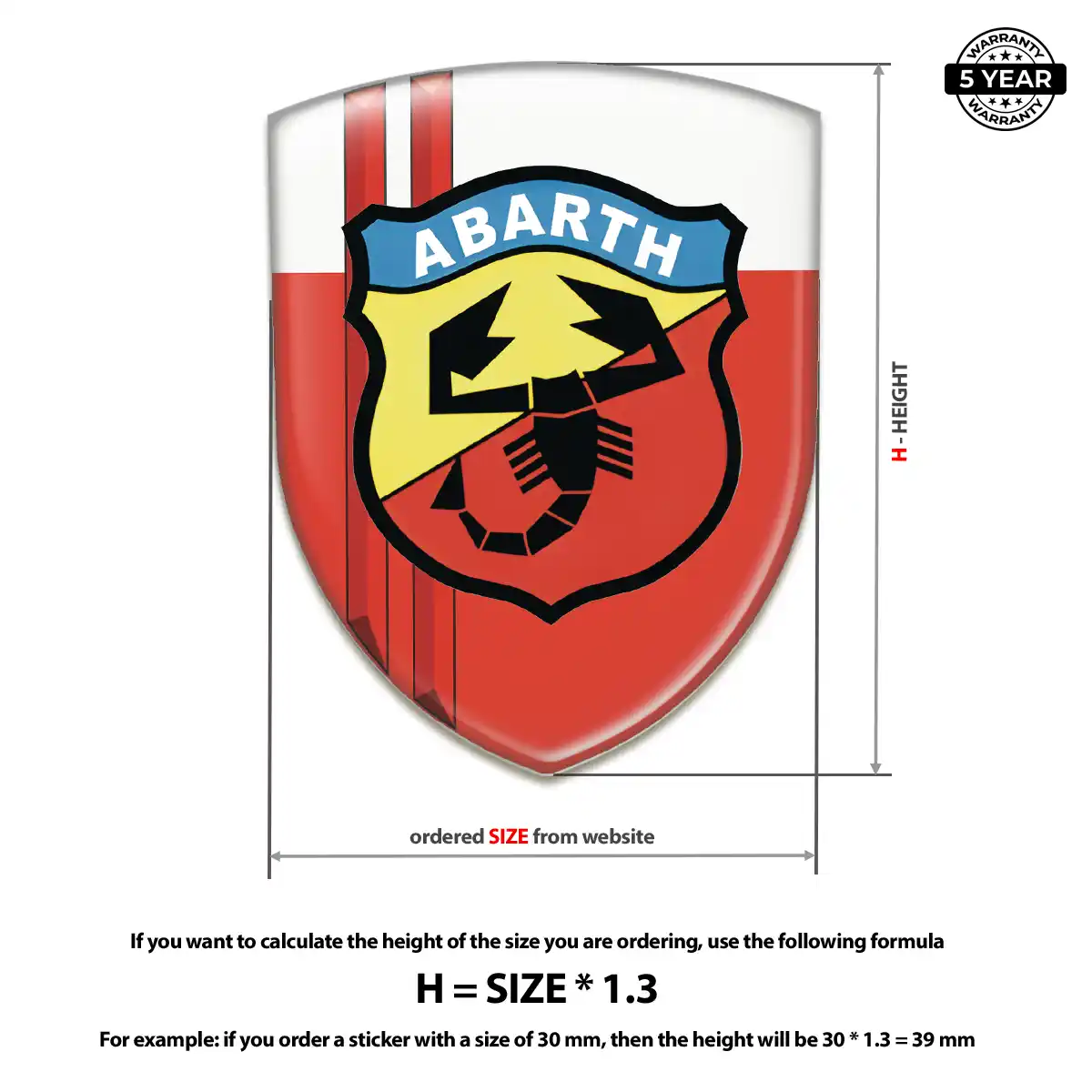 Abarth Car Emblem Decal Refined Design