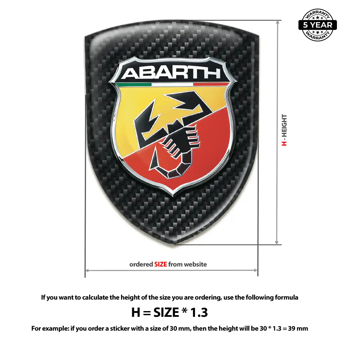 Abarth Car Emblem Decal Sport Tuning