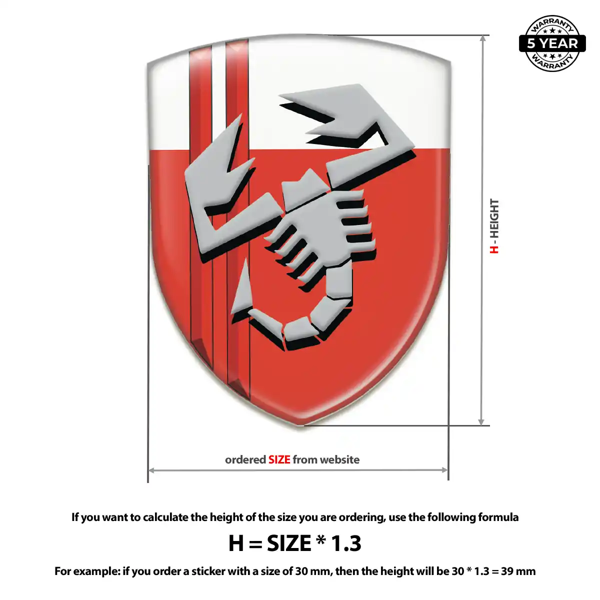 Abarth Car Emblem Overlay Elite Finish